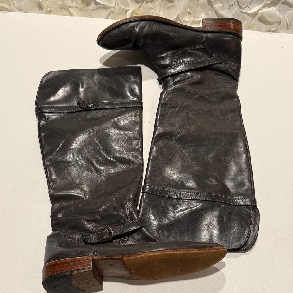 Frye Dark Leather Riding Boots